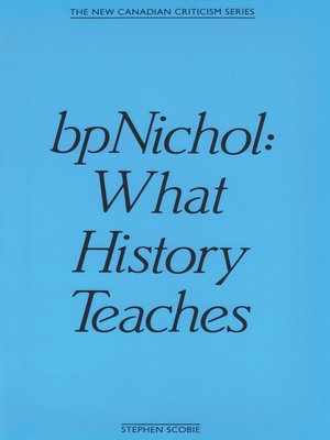 cover image of bpNichol